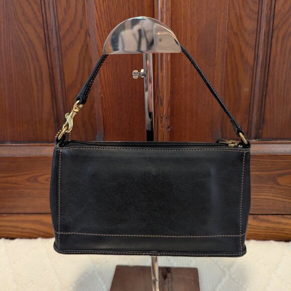 COACH vintage 9311 mini black leather bag baguette - Picture 3 of 11